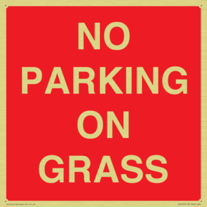 NO PARKING ON GRASS